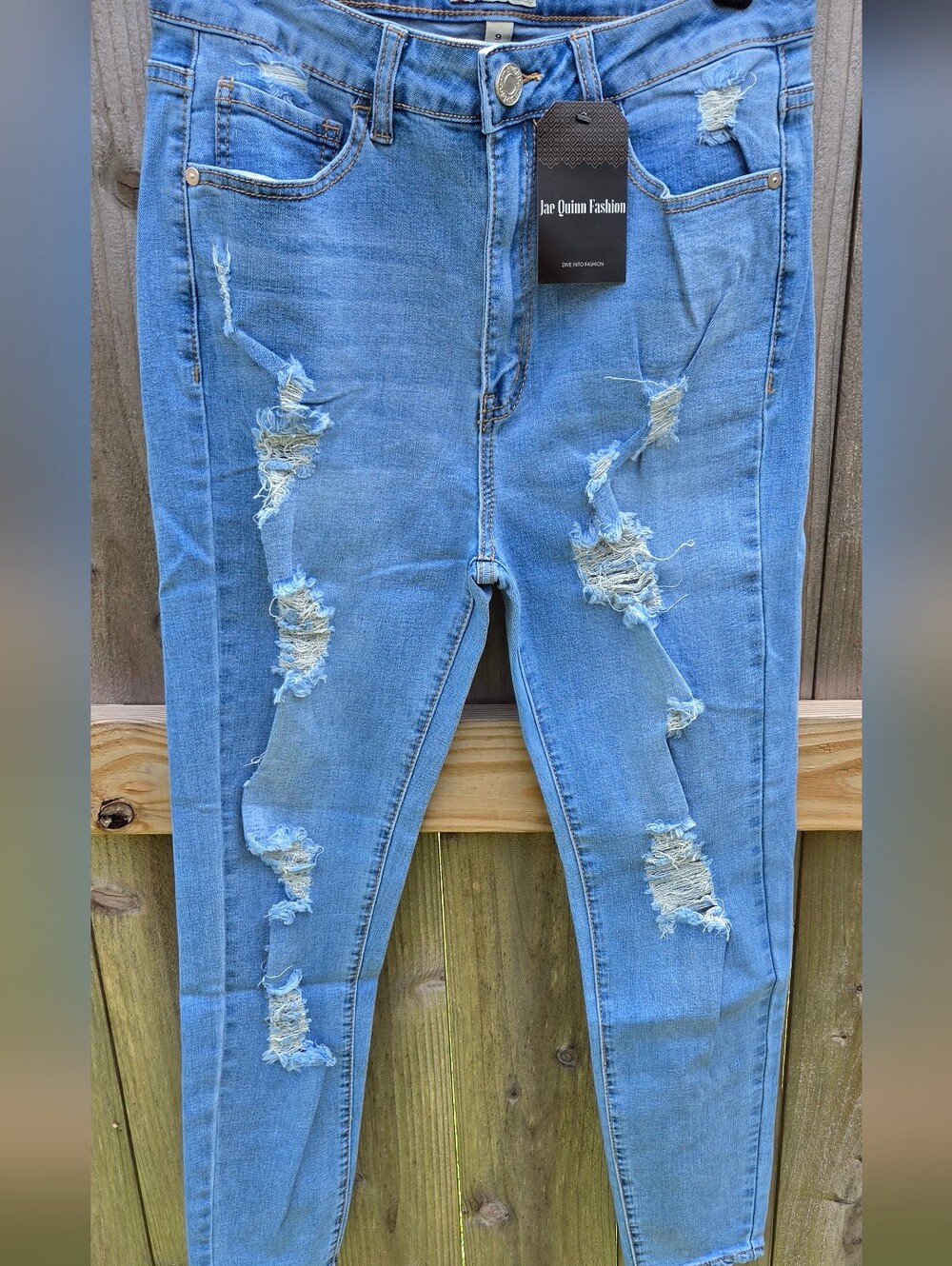 Distressed Light Wash Skinny Jeans | High Rise Stretch Denim |